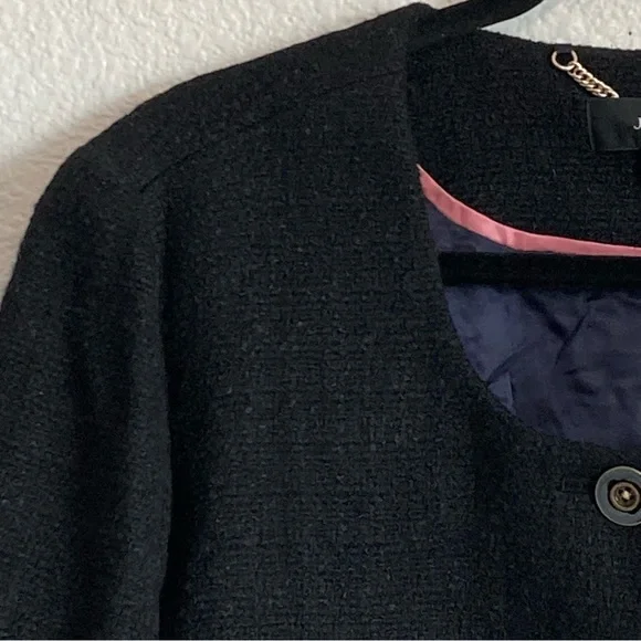 J.Crew Lady Jacket Maritime Tweed Wool Blend Classic Blazer 16 - Picture 5 of 16
